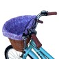 Bicicleta dama, 24 inch, V-brake, cos cumparaturi, portbagaj, sonerie, turcoaz, RESIGILAT