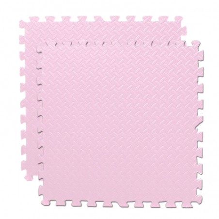 Covoras puzzle XL, 60x60 cm, grosime 2 cm, spuma EVA, 2 piese, roz, RESIGILAT