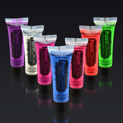 Set 7 culori vopsea pentru fata si corp fluorescenta