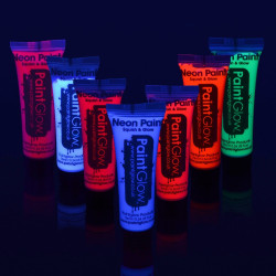 Set 7 culori vopsea pentru fata si corp fluorescenta