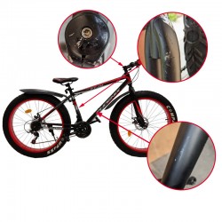 Bicicleta Fat Bike 26 inch, cadru otel, 21 viteze, schimbator Shimano, roti 4", Phoenix, RESIGILAT