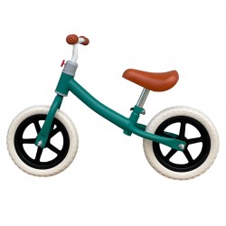 Bicicleta fara pedale, de echilibru, roti 11 inch, ghidon si sa reglabile, cadru otel, turcoaz