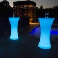 Masa cocktail iluminata LED RGB, 16 culori interschimbabile, control telecomanda, 112x58 cm