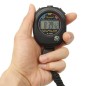 Cronometru digital cu busola, ecran LCD, ora, calendar, alarma, snur, negru