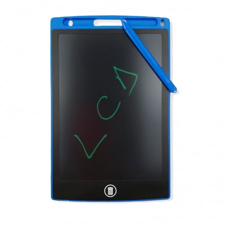 Tableta LED grafica pentru scris si desenat, creion stylus, buton stergere automata, 8.5 inch, albastru