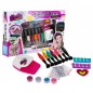 Kit pentru pictat si decorat unghiile, 7 markere, lampa, alimentare baterii, multicolor, 6+