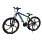 Bicicleta Mountain Bike 26 inch, cadru otel, frane pe disc, 21 viteze Shimano, albastru-galben, Tornado Phoenix, RESIGILAT