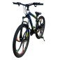 Bicicleta Mountain Bike 26 inch, cadru otel, frane pe disc, 21 viteze Shimano, albastru-galben, Tornado Phoenix, RESIGILAT