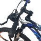 Bicicleta Mountain Bike 26 inch, cadru otel, frane pe disc, 21 viteze Shimano, albastru-galben, Tornado Phoenix, RESIGILAT