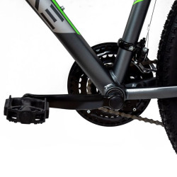 Bicicleta Mountain Bike, roti 26 inch, cadru aluminiu, 21 viteze, frane mecanice pe disc, verde