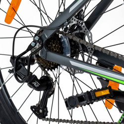 Bicicleta Mountain Bike, roti 26 inch, cadru aluminiu, 21 viteze, frane mecanice pe disc, verde