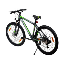 Bicicleta Mountain Bike, roti 26 inch, cadru aluminiu, 21 viteze, frane mecanice pe disc, verde