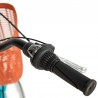 Bicicleta dama, roti 28 inch, 7 viteze Shimano, V-Brake, cos cumparaturi, portbagaj, alb turcoaz
