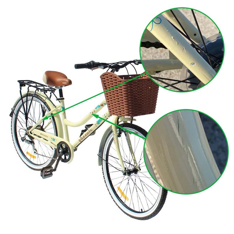 Bicicleta dama cu cos, roti 26 inch, 7 viteze, schimbator Shimano, cadru otel 17", RESIGILAT