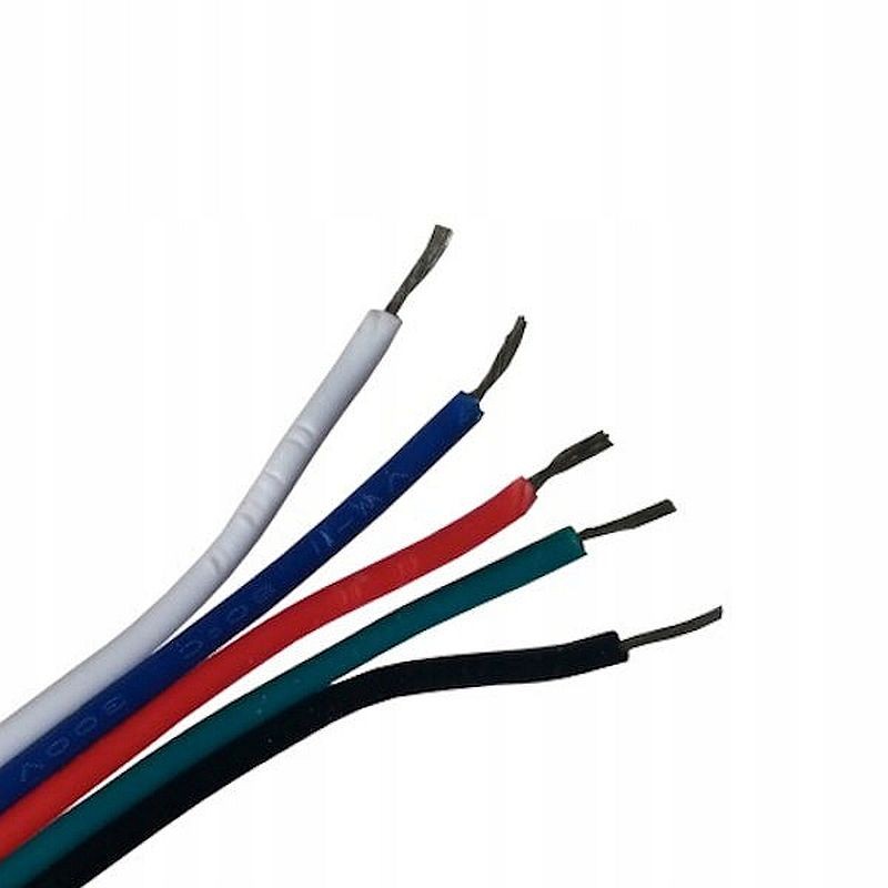 Cablu alimentare banda LED RGB, 100 m, 5 fire, izolatie PVC
