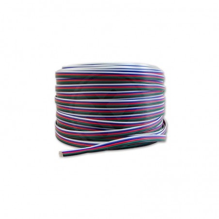 Cablu alimentare banda LED RGB, 5 fire 0.5 mm, rola lungime 100 m