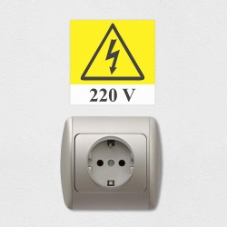 Semn avertizare pericol electrocutare 220V fosforescent