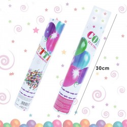 Tun confetti petrecere, forme mixte, tub 30 cm, multicolor