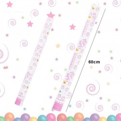 Confetti Gender Reveal, baby girl, tun 60 cm, roz