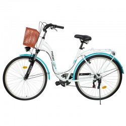 Bicicleta dama, roti 28 inch, 7 viteze Shimano, V-Brake, cos, portbagaj, RESIGILAT