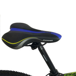 Bicicleta Mountain Bike 26 inch, cadru otel, frane pe disc, 21 viteze Shimano, albastru-galben, Tornado Phoenix