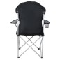 Scaun pliabil pentru pescuit, suport pahar, maxim 120 kg, 87x51x111cm, negru/gri