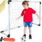 Set Joc fotbal copii, poarta cu plasa, minge, pompa, 120x40x80 cm