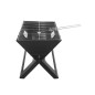 Gratar de gradina pliabil, 3 accesorii gatit, grill portabil, otel, 46x30x30 cm