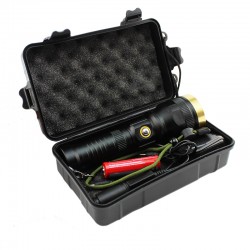 Lanterna LED SMD super lumios, reincarcabila 8800 mAh, raza 500 m, 3 moduri iluminare, incarcator auto, aluminiu