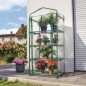 Mini solar de gradina cu 4 niveluri, usa rulou cu fermoar, folie PVC, 160x69x49 cm