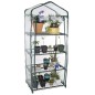 Mini solar de gradina cu 4 niveluri, usa rulou cu fermoar, folie PVC, 160x69x49 cm