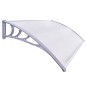 Copertina fixa, 120x80 cm, policarbonat transparent, cadru gri, accesorii montaj incluse Copertina fixa, 120x80 cm, policarbonat transparent, cadru gri, accesorii montaj incluse