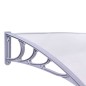Copertina fixa, 120x80 cm, policarbonat transparent, cadru gri, accesorii montaj incluse Copertina fixa, 120x80 cm, policarbonat transparent, cadru gri, accesorii montaj incluse