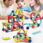 Set magnetic de constructie, joc creativ pentru copii, 66 piese diferite forme si culori