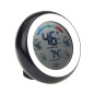 Termometru cu higrometru digital, display LCD, control touch, 9 cm, negru