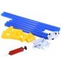 Set mini poarta fotbal, minge si pompa umflare, 2 porti 60x29x41 cm