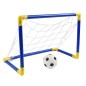 Set mini poarta fotbal, minge si pompa umflare, 2 porti 60x29x41 cm