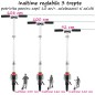 Trotineta cu suspensie dubla, pliabila, inaltime reglabila 92/100/108 cm, roti silicon 20 cm