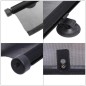Set 2 parasolare auto retractabile, 40 x 45 cm, negru