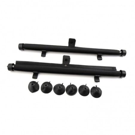 Set 2 parasolare auto retractabile, 40 x 45 cm, negru
