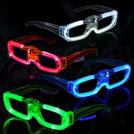 Ochelari LED animatie petreceri, 3 moduri de iluminare, alimentare baterii