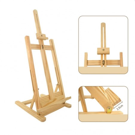 Sevalet pictura, pliabil, inaltime ajustabila maxim 105 cm, lemn