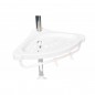 Raft pentru baie, 4 nivele, 3 carlige, suport prosop, reglabil 100-320 cm, alb, RESIGILAT