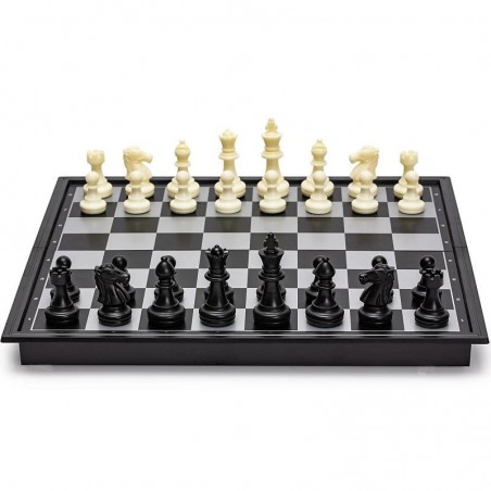 Joc de sah cu 32 piese, magnetic, tabla de joc 32x32 cm, RESIGILAT