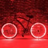 Kit fir luminos El Wire pentru tuning roti bicicleta, lungime 4 m, invertoare incluse