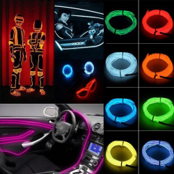 Fir neon electroluminescent EL wire 2,3 mm pentru imbracaminte
