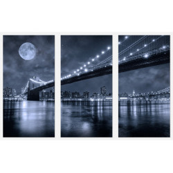 Set tablou 3 piese fosforescent Brooklyn