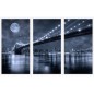 Set tablou 3 piese fosforescent Brooklyn