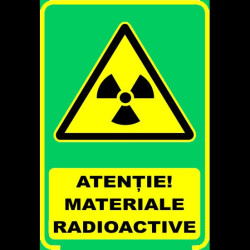 Semn fosforescent Pericol Radioactiv, A4