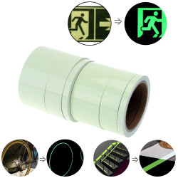 Banda fosforescenta luminoasa Verde, autoadeziva, lungime 1 m